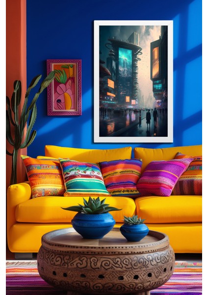 Space, Uzay, Yapay Zeka Mdf Plastik Çerçeveli Dekoratif Tablo 213