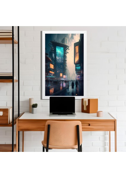 Space, Uzay, Yapay Zeka Mdf Plastik Çerçeveli Dekoratif Tablo 213 modelleri