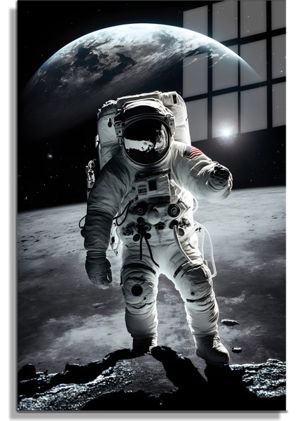 Space/uzay Yapay Zeka Özel Tasarım Cam Tablo Ofis, Mutfak Çocuk Odası, Salon 59
