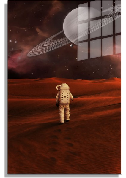 Space/uzay Yapay Zeka Özel Tasarım Cam Tablo Ofis, Mutfak Çocuk Odası, Salon 21