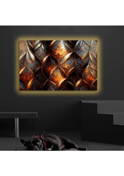 LED Işıklı Kanvas Tablo, 3D Dekoratif Baskılı Tablo Yapay Zeka Desteksli Hayvanlar 19