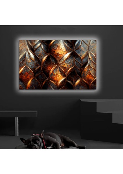 LED Işıklı Kanvas Tablo, 3D Dekoratif Baskılı Tablo Yapay Zeka Desteksli Hayvanlar 19
