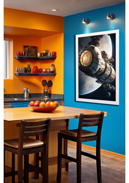 Space, Uzay, Yapay Zeka Mdf Plastik Çerçeveli Dekoratif Tablo 92 fiyatları