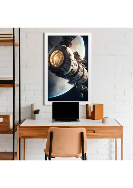 Space, Uzay, Yapay Zeka Mdf Plastik Çerçeveli Dekoratif Tablo 92 modelleri