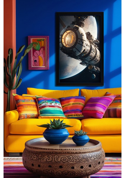 Space, Uzay, Yapay Zeka Mdf Plastik Çerçeveli Dekoratif Tablo 92 fırsatları