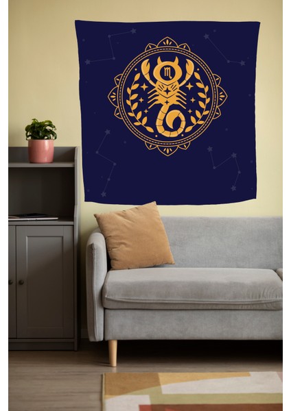 Bohem,yoga, Meditasyon,burçlar ve Mandala Temalı, Duvar Örtüsü 107