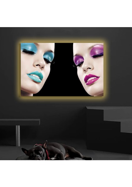 LED Işıklı Kanvas Tablo, 3D Dekoratif Baskılı Tablo Yapay Zeka Destekli Modern Tasarımlar 140
