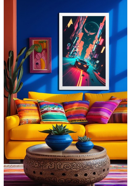 Space, Uzay, Yapay Zeka Mdf Plastik Çerçeveli Dekoratif Tablo 160