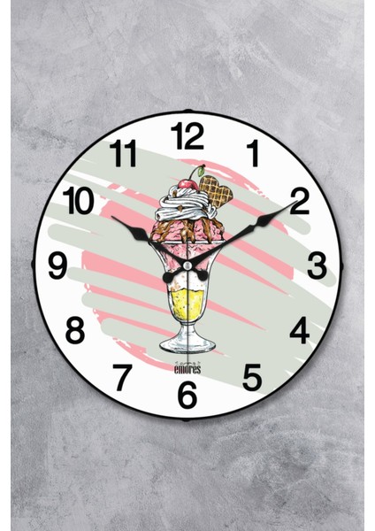 Modern beyaz 25 cm cam bombeli duvar saati, şık ve fonksiyonel tasarım