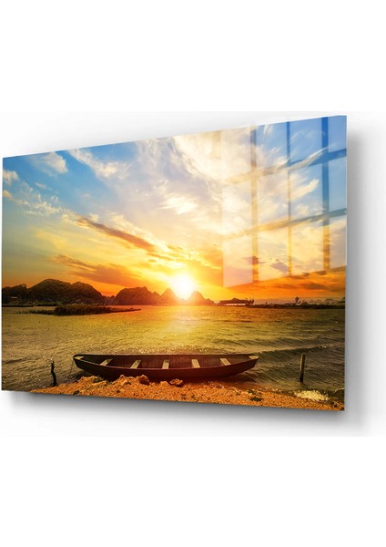 Doğa, Manzara 3D Dekoratif Baskı Yatay Cam Tablo 01