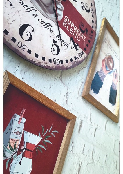 Renkli modern mutfak duvar saati, 70x70 cm, ahşap çerçeveli, enerjik ve şık tasarım fiyatları