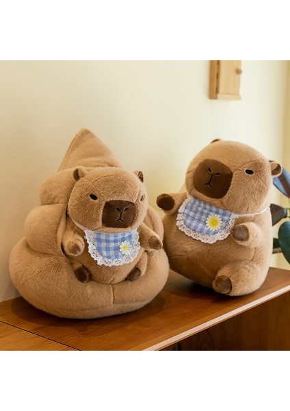 Sevimli Önlük Capybara Bebek Peluş Oyuncak Yastık Bebek Tatil Hediyesi (Yurt Dışından)