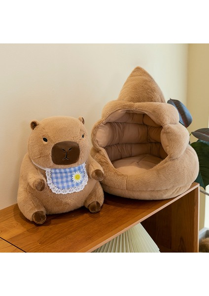 Sevimli Önlük Capybara Bebek Peluş Oyuncak Yastık Bebek Tatil Hediyesi (Yurt Dışından)