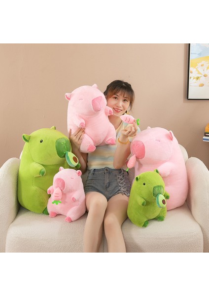 Havuç Avokado Capybara Bebek Peluş Oyuncaklar Bebek Yastık Tatil Hediyesi (Yurt Dışından)