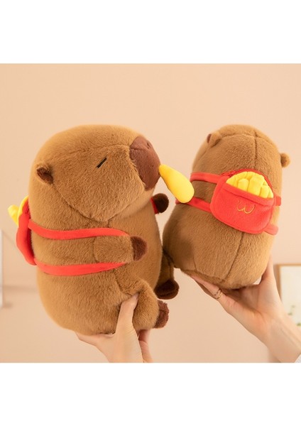 Patates Kızartması Sırt Çantası Capybara Peluş Oyuncaklar Bebek Yastık Tatil Hediyesi (Yurt Dışından) indirimleri