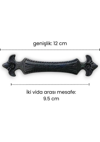 Pirinç Döküm Oksit Siyah Rengi 12 cm Kulp (Ömür Boyu Garanti) indirimleri
