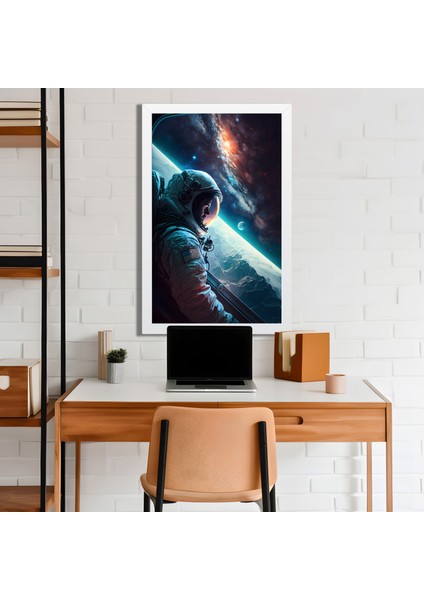 Space, Uzay, Yapay Zeka Mdf Plastik Çerçeveli Dekoratif Tablo 74