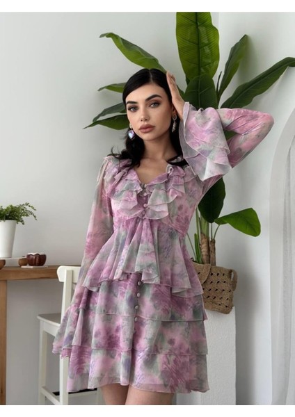 Butik Elose Fırfırlı Elbise