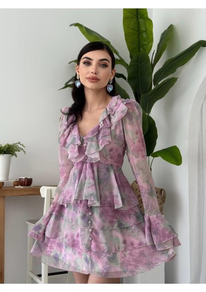 Butik Elose Fırfırlı Elbise
