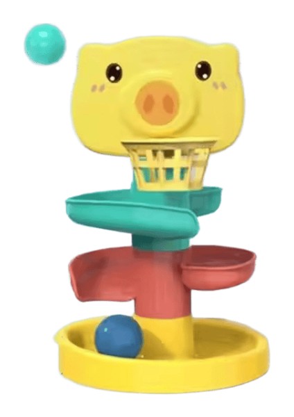 Yürümeye Başlayan Çocuk Için Top Damla Oyuncakları 1-3 Montessori Istifleme Kulesi Oyuncak Bebek Gelişim Oyunları Eğitici Öğrenme Etkinliği Doğum Günü Hediyesi Renk: 3 Katmanlı Domuz (Yurt Dışından)