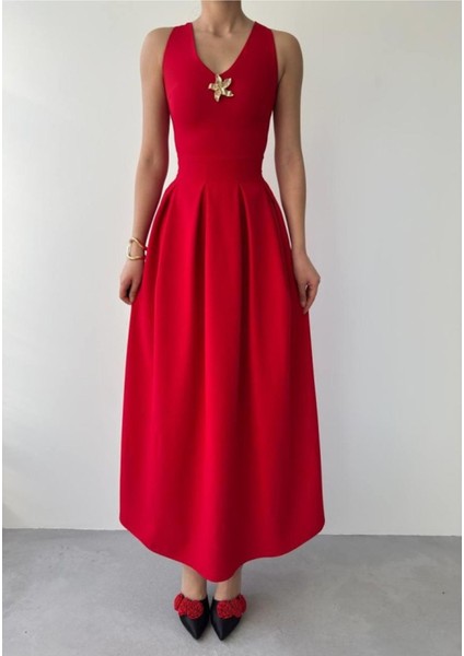 Butik Late Yıldız Detaylı Elbise
