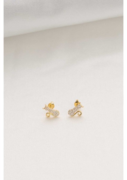 925 Ayar Gümüş Gold Çivili Kedi Küpe fırsatları