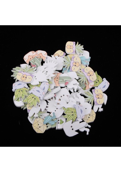 50X Çocuk Düğ Delikli Ahşap Düğ Dekoratif Düğ Karikatür Kar (Yurt Dışından) modelleri