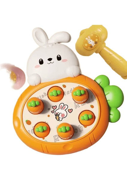 Karikatür Montessori Bebek Oyuncakları Yürüyor Eğitici Doğum Günü Hediyesi Hayvan Temalı Vurma Oyunu Ebeveyn Çocuk Tahta Çekiçleme Oyunu Renk:turuncu Tavşan (Yurt Dışından)