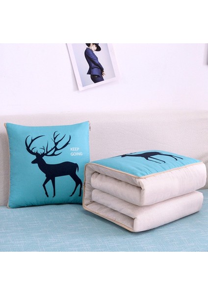 Üzerinde logo baskılı ikisi bir arada yastık yorganı, çok fonksiyonlu araba kanepe yastığı yorganı (Yurt Dışından) fiyatları