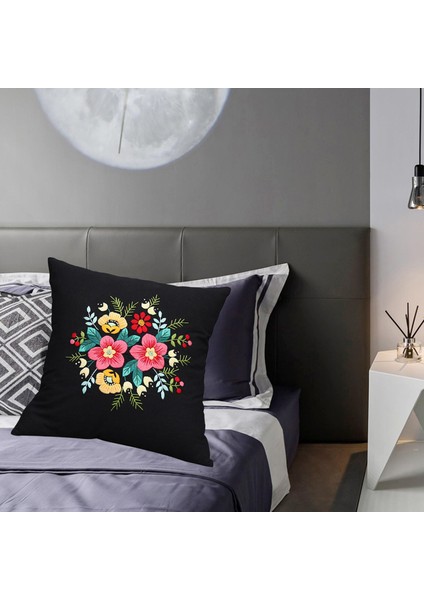 Yarı Kapanmış Nakış Yastığı Dıy Renkli Iplikler Dikiş Zanaat Siyahı Kaplar (Yurt Dışından) indirimleri
