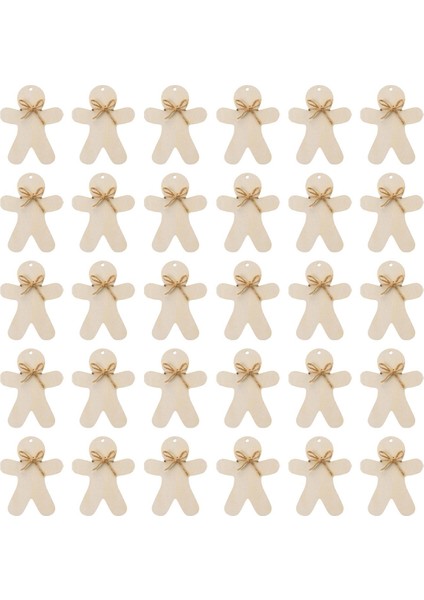 30 Boyasız Zencefilli Kurabiye Zencefilli Kurabiye Şap Kesikler Bitmemiş Ahşap Delikli (Yurt Dışından) modelleri