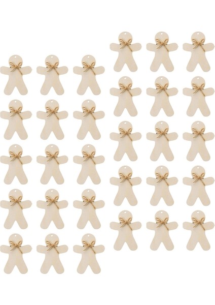 30 Boyasız Zencefilli Kurabiye Zencefilli Kurabiye Şap Kesikler Bitmemiş Ahşap Delikli (Yurt Dışından) fırsatları