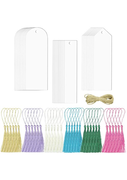 36PCS Boş Akrilik Yer Işareti Anahtar Yüzükler, Giyim, Telefon Dekorasyonu Için Set (Yurt Dışından)