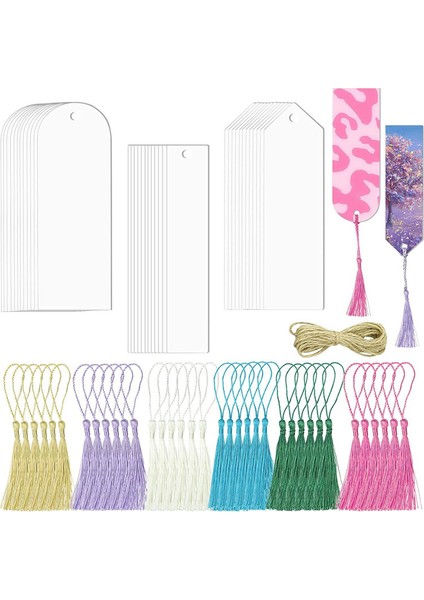 36PCS Boş Akrilik Yer Işareti Anahtar Yüzükler, Giyim, Telefon Dekorasyonu Için Set (Yurt Dışından) modelleri