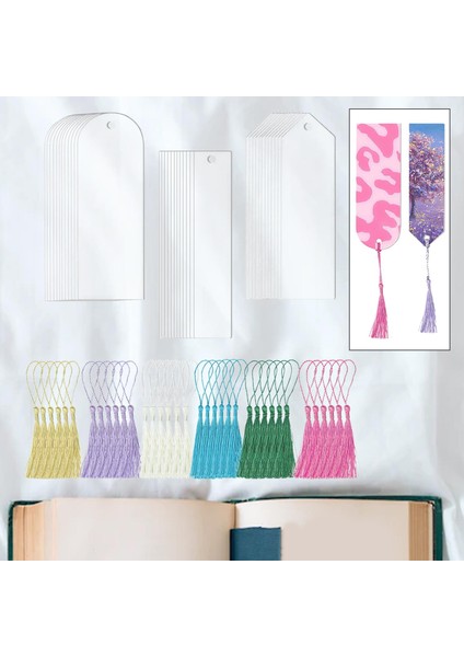 36PCS Boş Akrilik Yer Işareti Anahtar Yüzükler, Giyim, Telefon Dekorasyonu Için Set (Yurt Dışından) fırsatları
