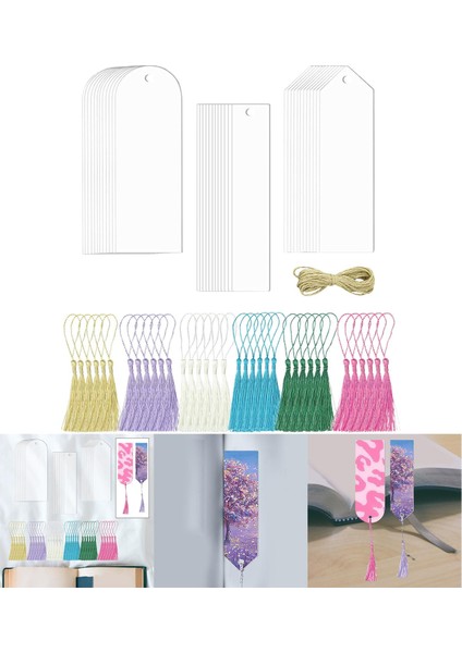 36PCS Boş Akrilik Yer Işareti Anahtar Yüzükler, Giyim, Telefon Dekorasyonu Için Set (Yurt Dışından) indirimleri