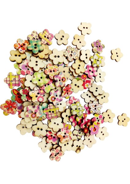 100 Adet Çok Fonksiyonlu Ahşap Düğmeler Dikiş Kılavuzu (Yurt Dışından) fırsatları
