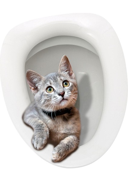 Kedi Işaretleri Tuvalet Kapağı Çıkartmaları Tuvalet Lavabo Tuvalet S Için Eğlenceli Su Geçirmez (Yurt Dışından) fırsatları