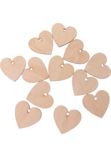 100 Bitmemiş Boyasız Ahşap Dıy Düğün Asılı 50 60MM (Yurt Dışından)