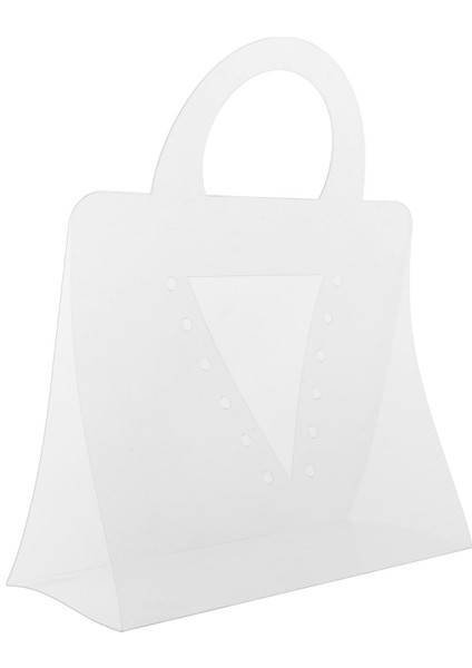 Şeffaf Çiçek Buketi Çanta Çiçek Hediye Çantası Parti Düğün Bü Üçgen Için (Yurt Dışından)