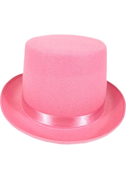 Üst Şapka Düz Üst Korkak Sihirbaz Şapkası Sahne Performansı Için Gece Kulübü Festivali Pembe (Yurt Dışından) fiyatları