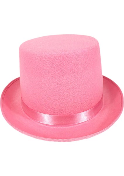Üst Şapka Düz Üst Korkak Sihirbaz Şapkası Sahne Performansı Için Gece Kulübü Festivali Pembe (Yurt Dışından) modelleri