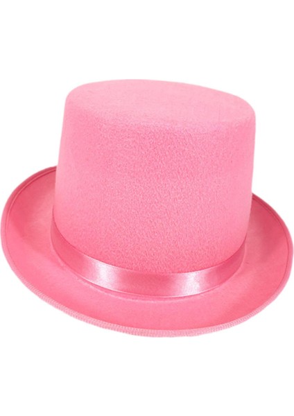 Üst Şapka Düz Üst Korkak Sihirbaz Şapkası Sahne Performansı Için Gece Kulübü Festivali Pembe (Yurt Dışından) fırsatları