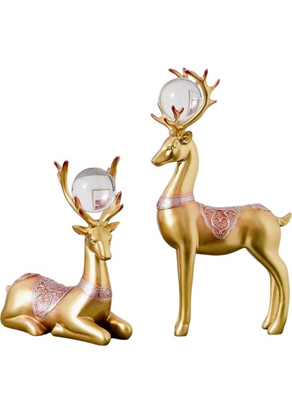 2x Figürleri Ren Ği Heykelleri Eserleri Süs Dekoratif Çift (Yurt Dışından) fiyatları