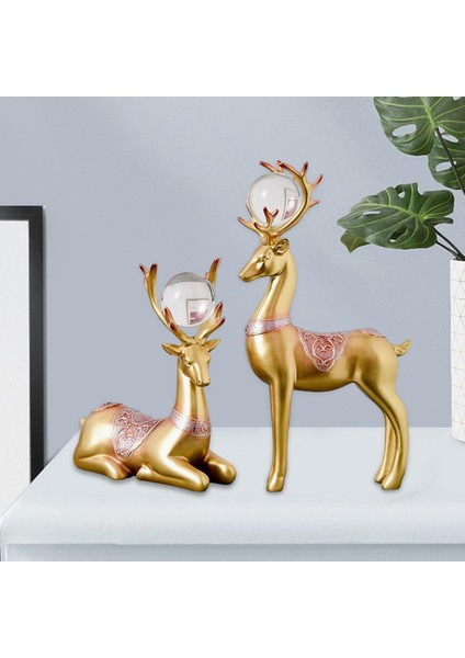 2x Figürleri Ren Ği Heykelleri Eserleri Süs Dekoratif Çift (Yurt Dışından) modelleri