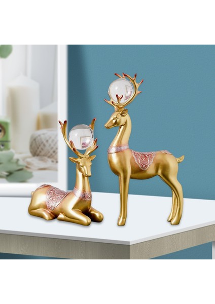 2x Figürleri Ren Ği Heykelleri Eserleri Süs Dekoratif Çift (Yurt Dışından) fırsatları