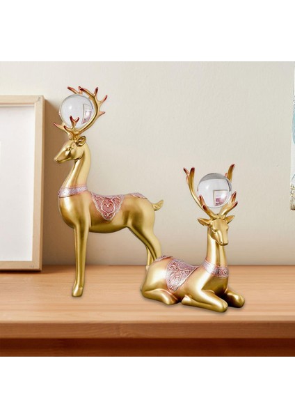 2x Figürleri Ren Ği Heykelleri Eserleri Süs Dekoratif Çift (Yurt Dışından) indirimleri