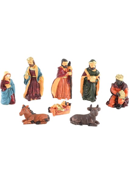 8 Parça Noel Doğum Sahnesi Heykelcik Seti Güzel Dekoratif Süsleme (Yurt Dışından) indirimleri