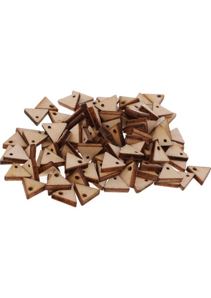 Üçgen Şekli Bitmemiş Kesilmiş Ahşap Asılı Hediye Etiketleri W/ 100 10MM (Yurt Dışından)