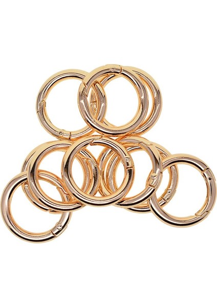 10 Yuvarlak Yapış Yuvarlak Karabina Anahtarlık Tırmanma I 28MM Altın (Yurt Dışından)